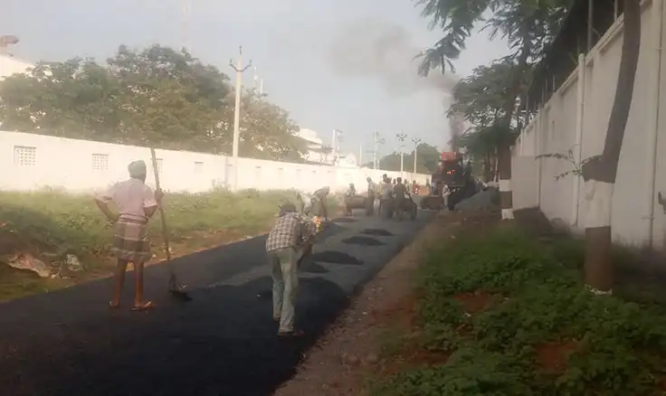 road construction project, chennai